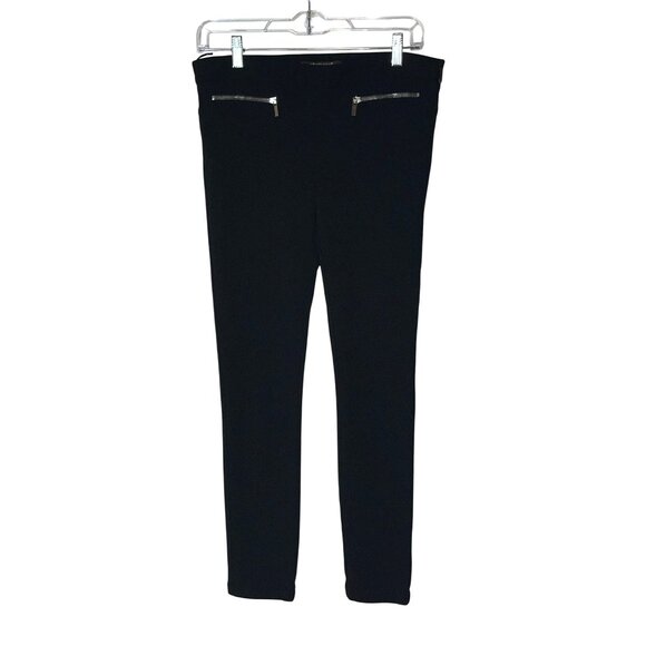 Roberto Cavalli Womens Black Skinny Pants With Zipper Pockets Size 8 - Picture 2 of 12
